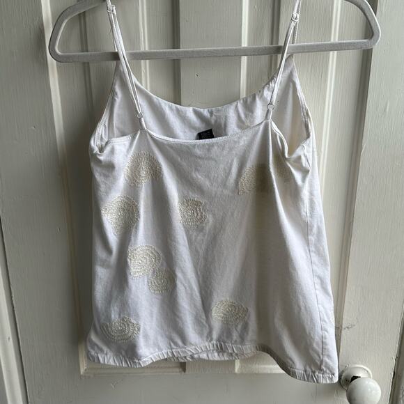 Club Monaco Embroidered Tank Top Ivory - Picture 5 of 8